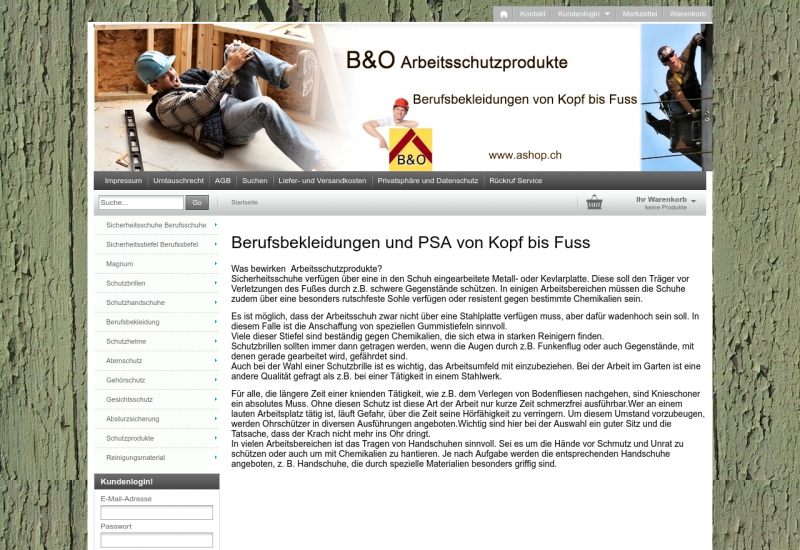 B&O Arbeitsschutzprodukte