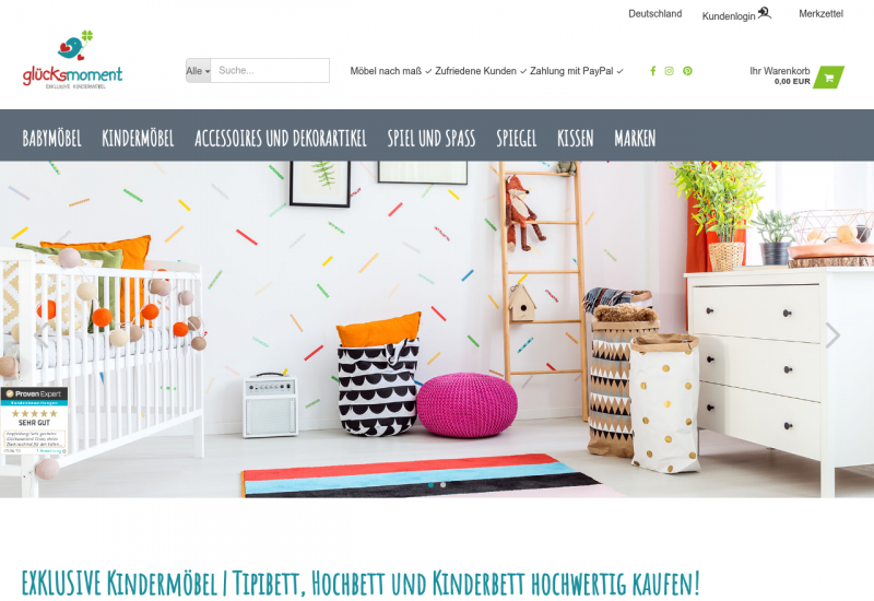 EXKLUSIVE Kindermöbel | Kinderbett bei Glücksmoment nach Maß