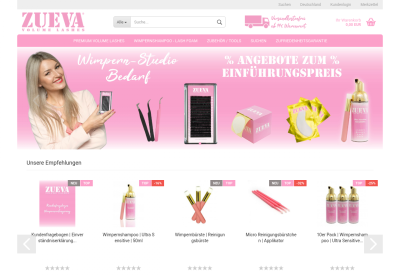 ZUEVA Lashes - Wimpernstudio Bedarf