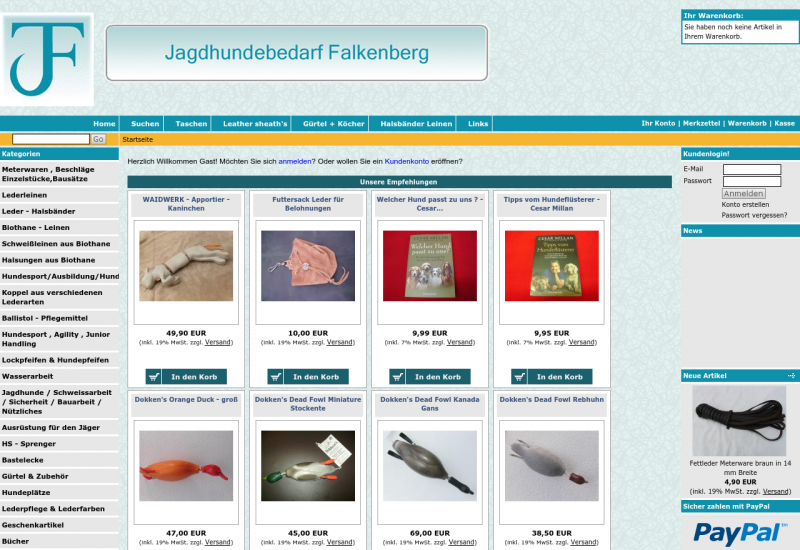 Jagdhundebedarf-Falkenberg.de