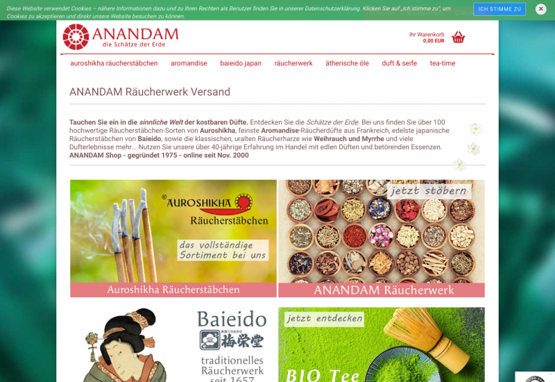 ANANDAM Räucherwerk Versand