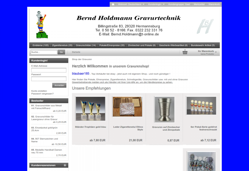 Bernd Holdmann Gravuren