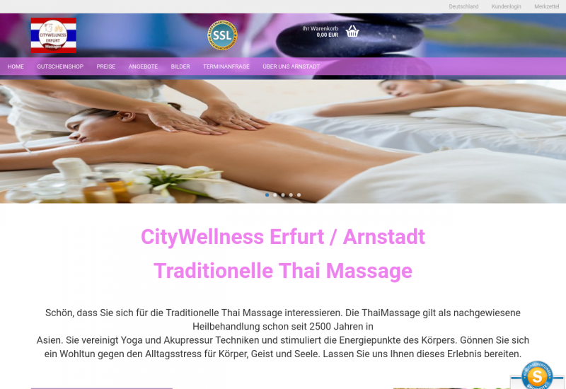 CityWellness Erfurt / Arnstadt, Thai Massage, Gutscheine