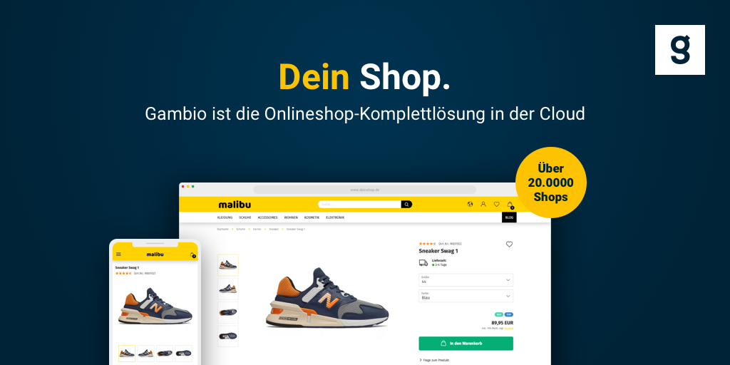 NUR INSTALLATION Online-Shop Gambio GX4 StyleEdit Gambio Onlineshop 